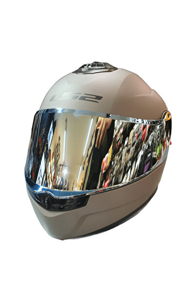 LS2 STROBE 2 MAT KUM KASK GOLD VİZÖRLÜ