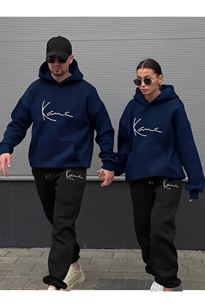 Flaubert Falubert-Unisex Printed Hg Oversized Sweatahirt -Sweatpants 2-Piece Set