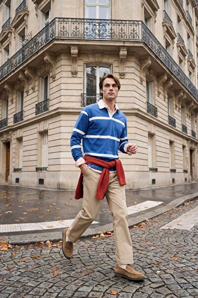 DeFacto 100% βαμβακερό ριγέ φούτερ F9832AX26SP