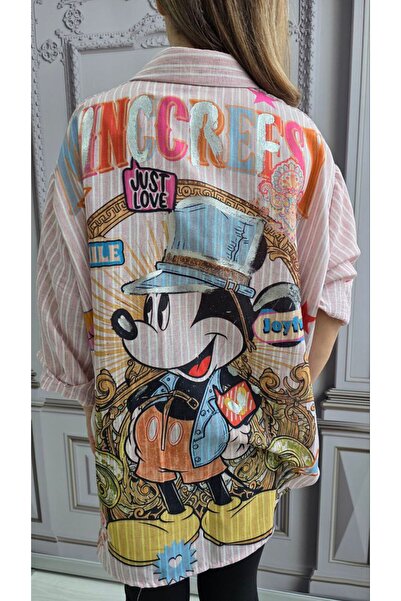 MAXORA SHOP Striped with print on the back