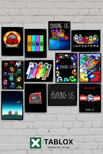 TABLOX 12 Piece among Us Impostor Suspicious Party Strategy Game Sus Decorati...