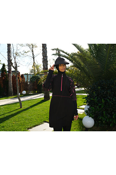 FORMO Women's Zippered Closed High Neck Elastic Quick-Drying Youthful Hijab S...