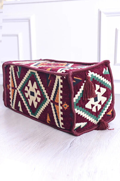 BAKIRÖZÜ HOME Şark Köşesi Takımı Kol Dayama Minderi Bordo Anadolu Kırmızı Mod...