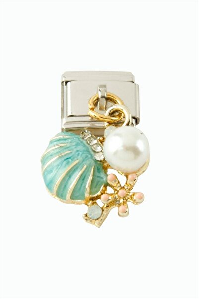 ZERO LAND Storozal Oyster Pearl Sallatili Steel Charm - (141356) Silver Color