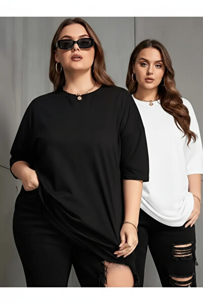 DAXİS Sportwear Company 2-ΤΕΜΑΧΙΑ Μπλουζάκια Oversize Μεγάλου Μεγέθους