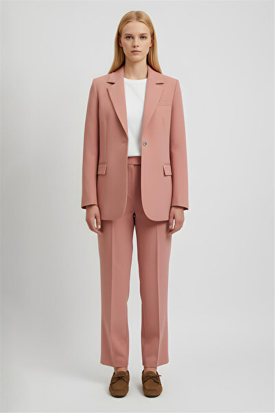 Perspective Pembe Yüksek Bel Boru Pantolon