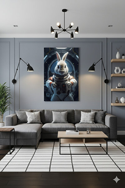 BLT DİZAYN Astronaut Tavşan Space Concept Iepuraş alb Astronaut Design științ...