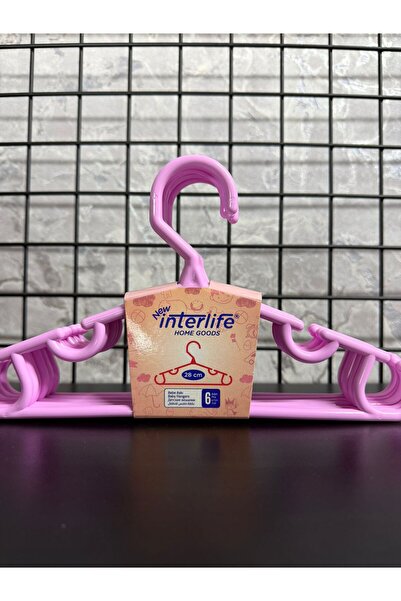 interlife plastik 24’lü Bebek Çocuk Askısı – Kalın Dayanıklı Plastik Elbise A...