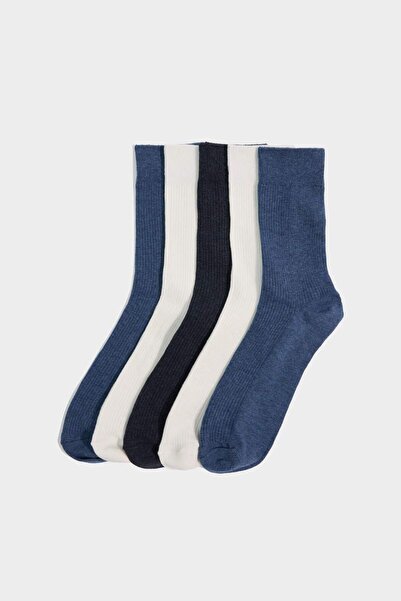 DeFacto Men's 5-Pack Cotton Long Socks G2109Axns