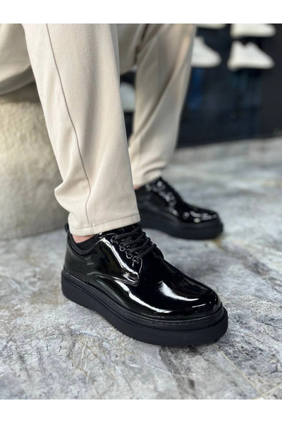 Zerenyus ZRK-X16 Pantofi casual clasici pentru bărbați, din piele lacuită nea...