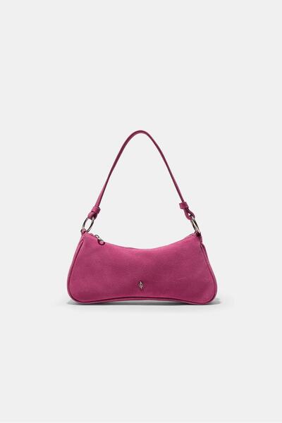 Stradivarius حقيبة عابرة للجسم على شكل قمر جلد 100%