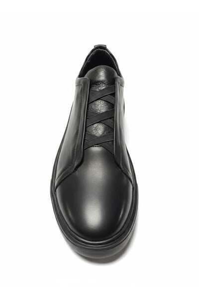 ZAFER TÜRKOĞLU ERKEK HAKİKİ DERİ SİYAH SPOR AYAKKABI