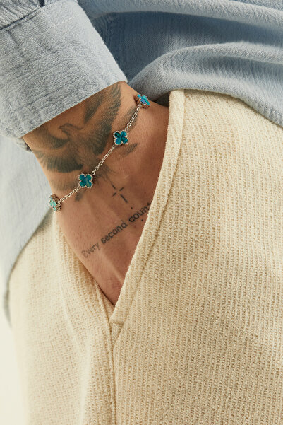 Fjellor Unisex Medium Green Hologram Figured Design Steel Bracelet