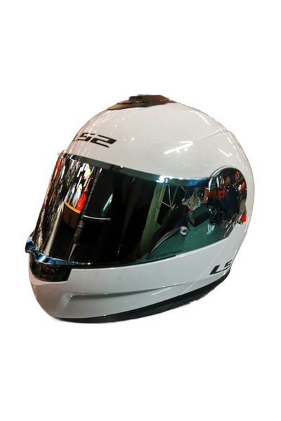 LS2 STROBE 2 BEYAZ KASK GRİ VİZÖRLÜ