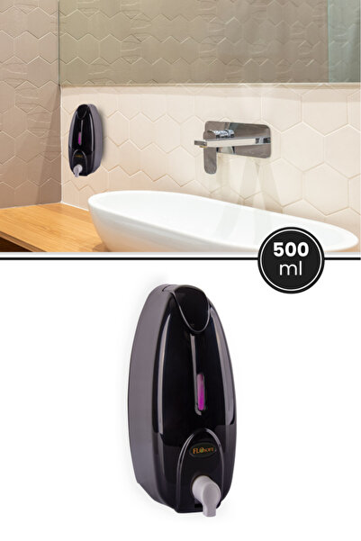 Flosoft F160S Pratik Kapaklı Siyah Köpük Verici 500 ml, Duvara Monte Ekonomik...