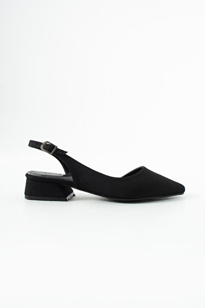 Gökçe Shoes Tiwa Siyah Mat Saten Kemer Detay Günlük Kullanım Kadın Babet Ayak...