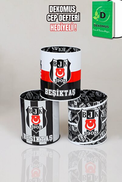 Beşiktaş Dekomus Pocket Notebook with Gift "Licenseed Metal Pen Holder" "One ...