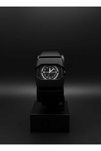 choopers Modern Fütüristik Tasarım Siyah Kadran Siyah Kordon Erkek Kol Saati