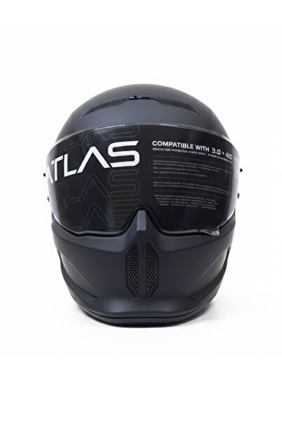 GÜMRÜK BEY Ruroc Atlas 3.0 Matte Black XL Kapalı Motorsiklet Kaskı