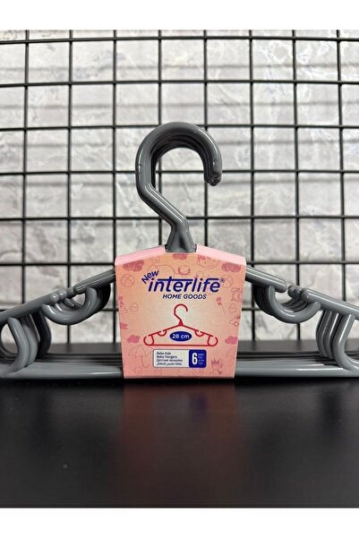 interlife plastik مجموعة من 24 شماعة ملابس للأطفال - شماعات ملابس بلاستيكية س...