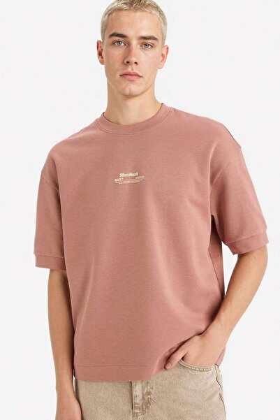 DeFacto Breathable Loose Fit Printed T-Shirt F8147Ax26Sp