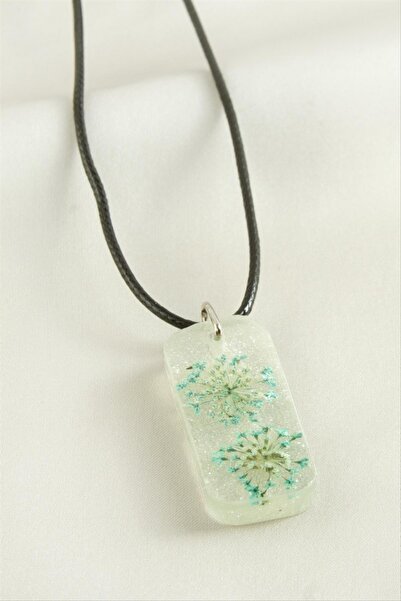 ZERO LAND Storozal Sultanotu Rectangular Epoxy Necklace (142751) - Orange