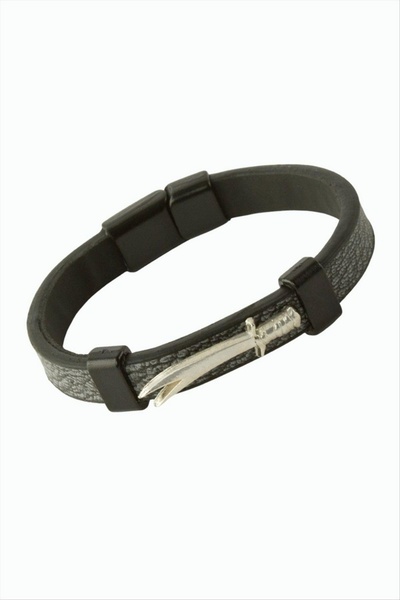 ZERO LAND Storozal Zülfikar Magnetic Leather Bracelet (141130) - Gray