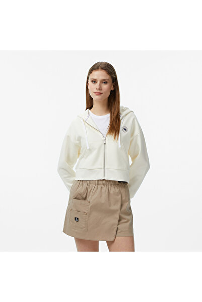 Converse Retro Chuck Taylor Kadın Krem Eşofman Üstü