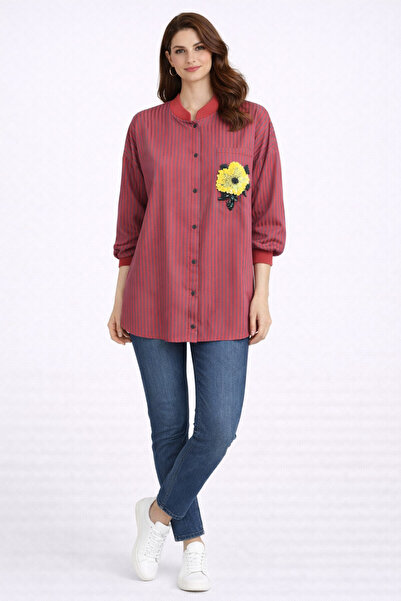 Kayra Cebi Çiçek Detaylı Tunik 81013