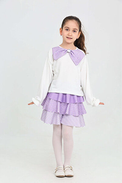 MODANINO Rochie pentru fete, 2 piese - Cu fustă stratificată și detaliu fundă...