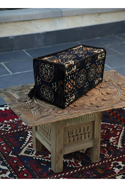 BAKIRÖZÜ HOME وسادة مسند ذراع من طقم شارك كورنر، موديل بوهارا باللون الأزرق ا...