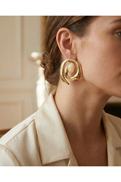 Dorvina Brass Vip Series Anti-Tarnish Jewelry Gold Color White Spiral Vintage...