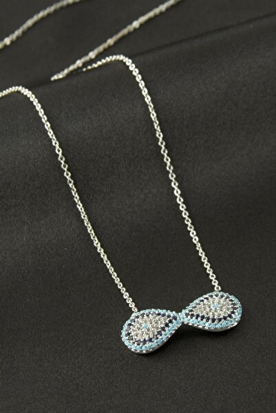 ZERO LAND قلادة STOROZAL من حجر الزركون (140522) - باللون الفيروزي