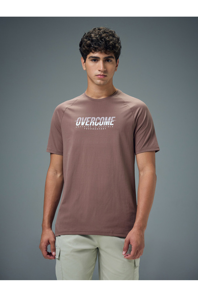 Technosport By Styli Men Typography Print Slim Fit T-Shirt