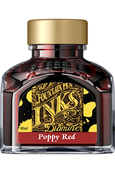 Diamine Sticlă de cerneală 80 ml - Roșu mac