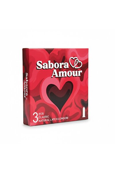 Sabora Amour Prezervative premium - Classic, din latex , 52 mm, 3 buc