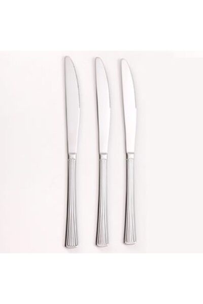 SHOPIENS Stainless Steel Table Knives "Linear" 23 cm - 3 pcs