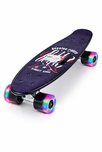 Janissary Sokak Desenli Işıklı Tekerlekli Çocuk Kaykay – Taşıma Saplı, Skateb...