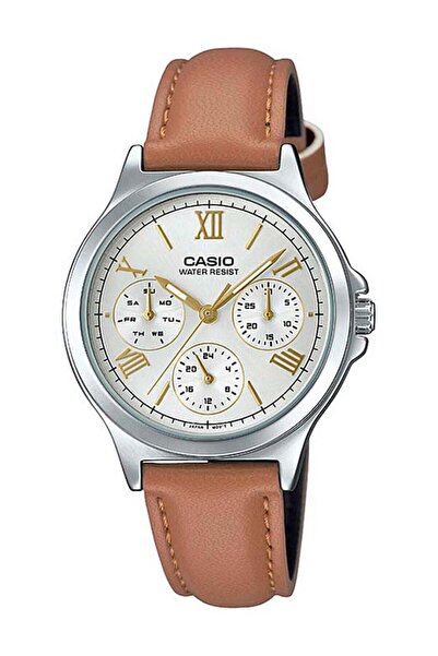 Casio Women's Enticer Leather Analog Wrist Watch