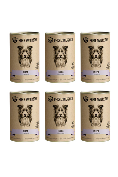 PAKA ZWIERZAKA Curcan și Merișoare Umed 6x400g