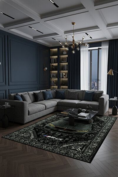 Pixel Dizayn BMW M5 Vintage Eskitme Antrasit Otantik Şönil Tasarım Halı