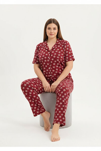 Mihra Σετ πιτζάμες Milan Kumaş μεγέθους King με γιακά και κουμπιά 118