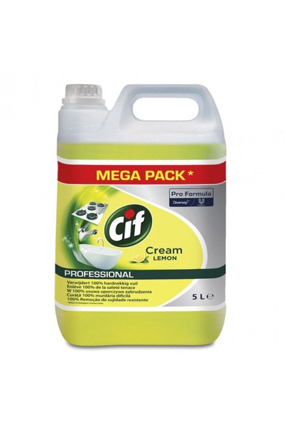 Cif Professional Detergent crema non-abraziva Lemon- Cif Pro Formula, 5 litri