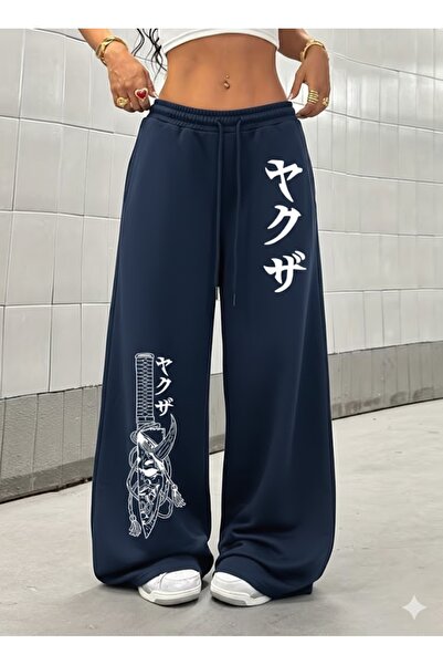 COMANCHERO Unisex Japanese Graphic Printed Baggy Cut Wide Leg Sweatpants