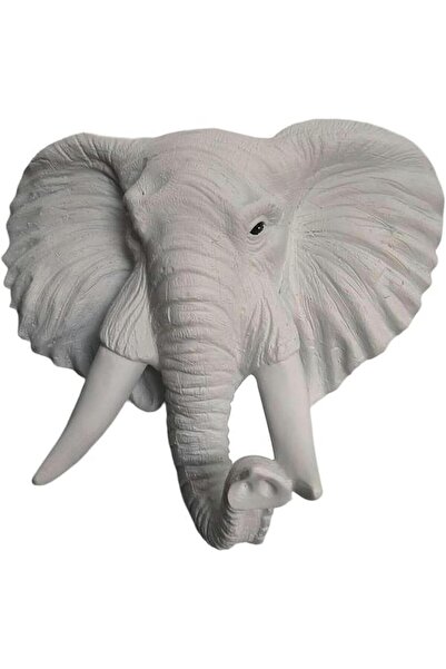 Other Elephant Wall Sculpture - Resin Ornament, Symbol of Good Luck - Gray, 2...