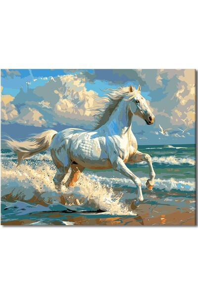 Other Paint by Numbers Set - Horse, Linen Canvas, Acrylic Paints - 40 x 50 cm...