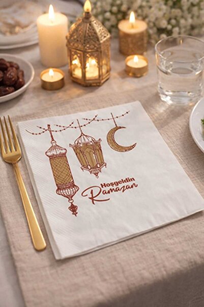 CKM silikon 1 Pack of 20 Ramadan Patterned Napkins