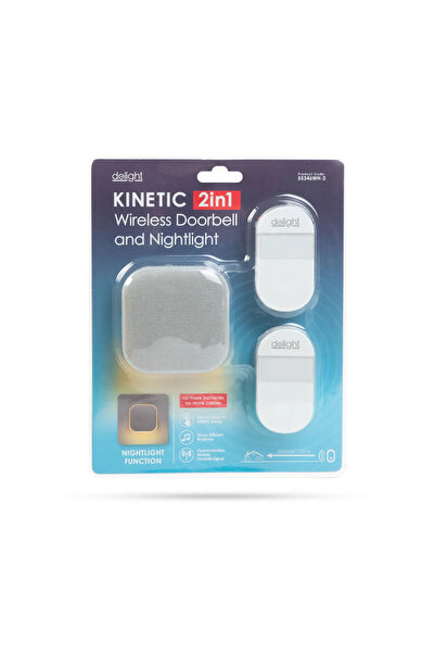 DELIGHT Sonerie si lumina de noapte fara fir si fara baterii 2in1 Kinetic cu ...