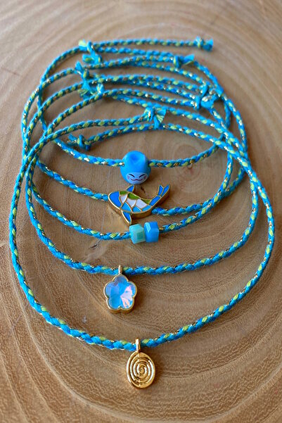 Shepidi 4-Pack Blue Luck and Money Cat Martenika Lucky Bracelet