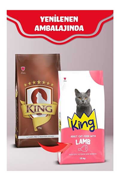 KING KUZU ETLI YETİŞKİN KEDİ MAMASI 15 KG - HB3